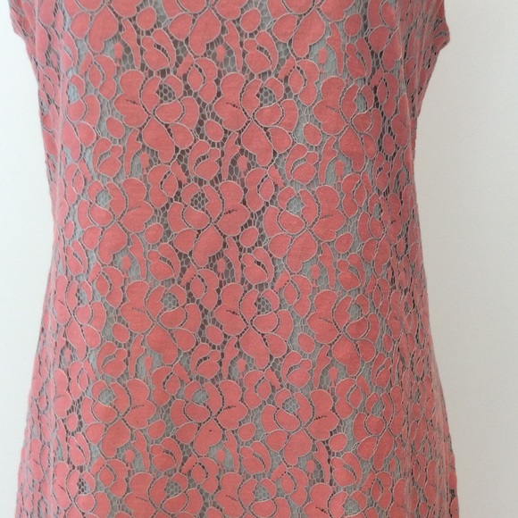 [BANANA REPUBLIC] pink/ gray lace dress - Picture 3 of 5